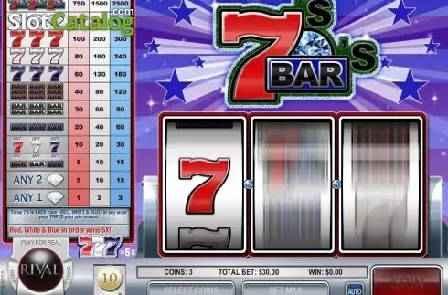 Οθόνη2. Sevens and Bars Κουλοχέρης 