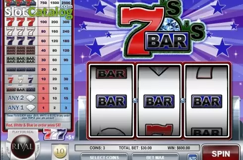 Οθόνη4. Sevens and Bars Κουλοχέρης 