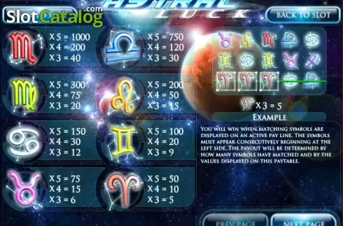 Οθόνη2. Astral Luck Κουλοχέρης