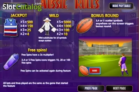 Οθόνη4. Aussie Rules Κουλοχέρης