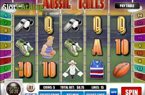Οθόνη5. Aussie Rules Κουλοχέρης