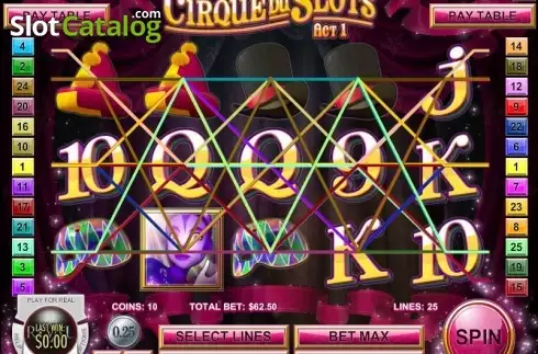 Οθόνη4. Cirque du Slots Κουλοχέρης