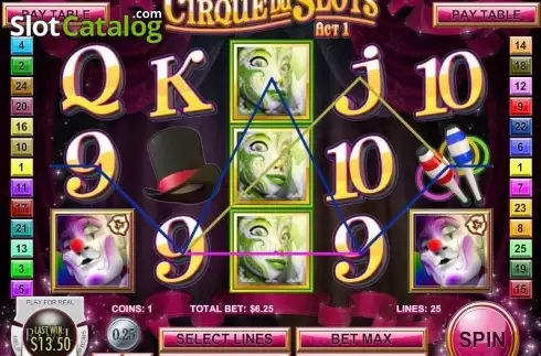 Οθόνη6. Cirque du Slots Κουλοχέρης