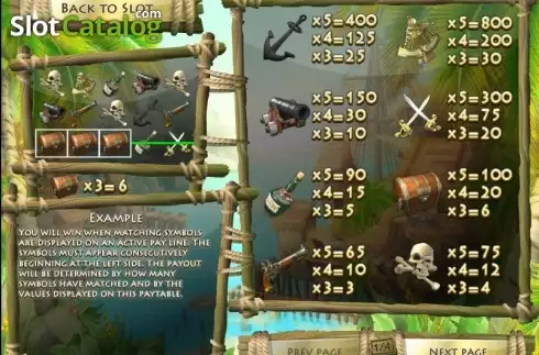 Οθόνη2. Jolly Roger's Jackpot Κουλοχέρης 