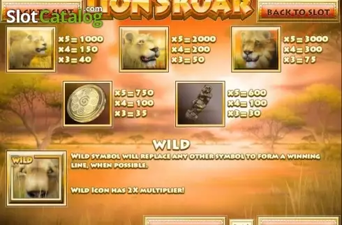 Οθόνη3. Lion's Roar (Rival Gaming) Κουλοχέρης