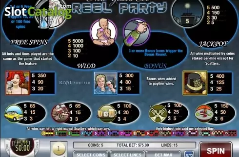 Οθόνη2. Reel Party Κουλοχέρης