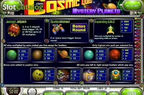 Οθόνη2. Cosmic Quest: Mystery Planets Κουλοχέρης 