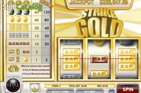 Οθόνη4. Strike Gold Κουλοχέρης