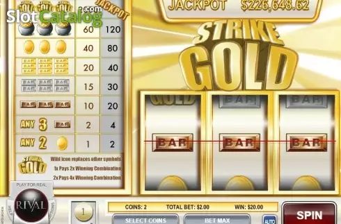Οθόνη5. Strike Gold Κουλοχέρης