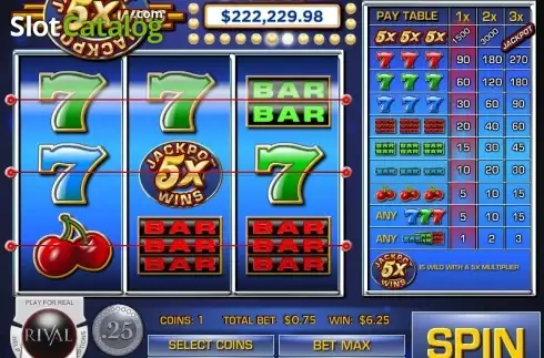 Οθόνη5. Jackpot 5X Wins Κουλοχέρης