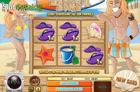 Οθόνη3. Beach Bums Scratch and Win Κουλοχέρης