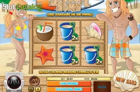 Οθόνη4. Beach Bums Scratch and Win Κουλοχέρης