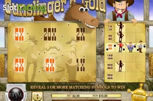 Οθόνη3. Gunslingers Gold Scratch and Win Κουλοχέρης