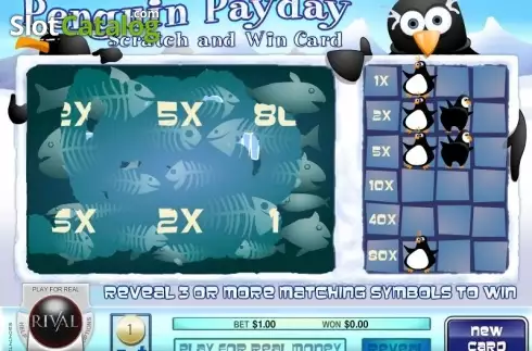 Οθόνη3. Penguin Payday Scratch and Win Κουλοχέρης