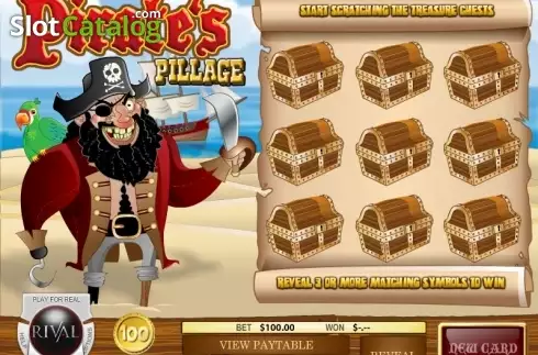 Οθόνη4. Pirate's Pillage Scratch and Win Κουλοχέρης