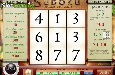 Οθόνη2. Sudoku Box Game Κουλοχέρης 
