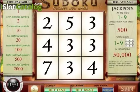 Οθόνη5. Sudoku Box Game Κουλοχέρης 