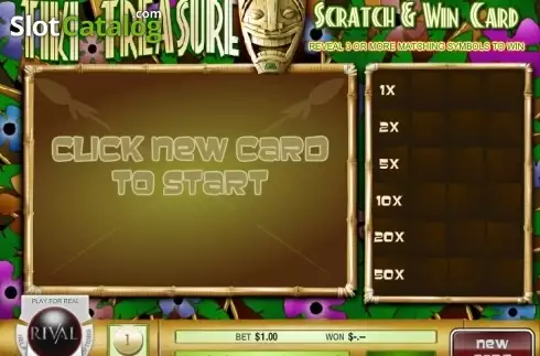 Οθόνη2. Tiki Treasure Scratch and Win Κουλοχέρης