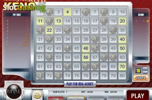 Οθόνη3. Vegas Jackpot Keno Κουλοχέρης