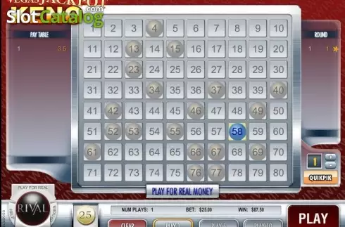 Οθόνη4. Vegas Jackpot Keno Κουλοχέρης