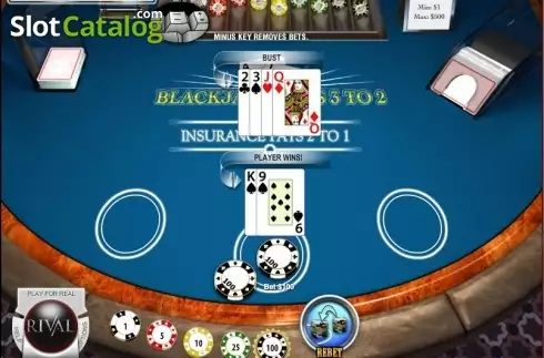Οθόνη3. Blackjack (Rival) Κουλοχέρης