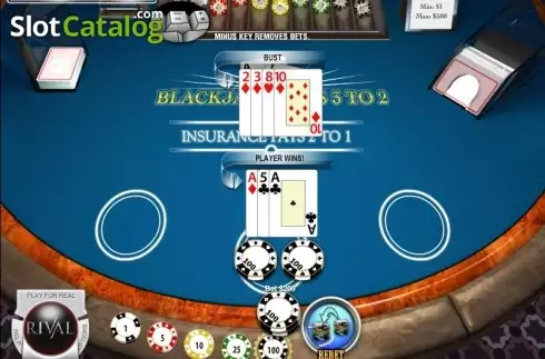 Οθόνη4. Blackjack (Rival) Κουλοχέρης