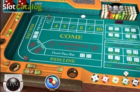 Οθόνη3. Craps (Rival) Κουλοχέρης