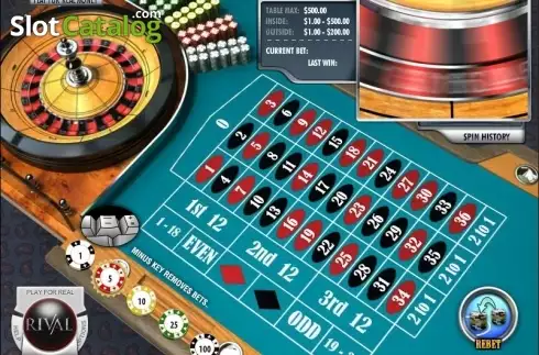 Οθόνη2. European Roulette (Rival) Κουλοχέρης