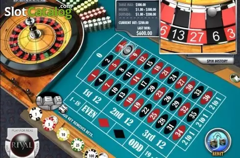 Οθόνη3. European Roulette (Rival) Κουλοχέρης