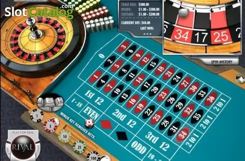 Οθόνη4. European Roulette (Rival) Κουλοχέρης