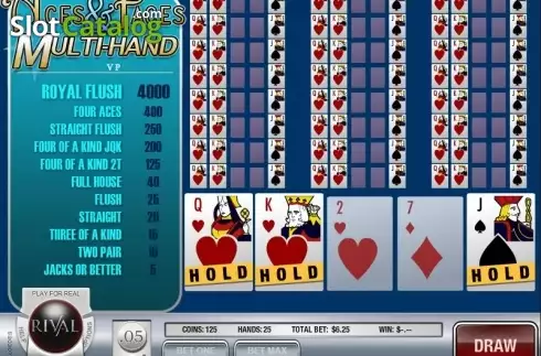 Οθόνη5. Aces and Faces (Rival) Κουλοχέρης 