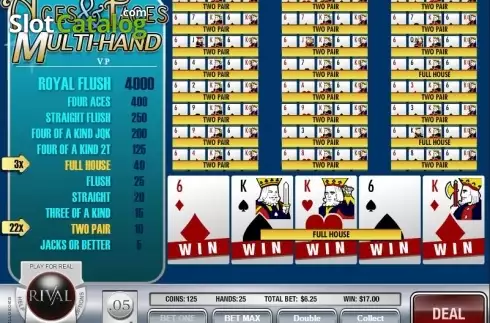 Οθόνη9. Aces and Faces (Rival) Κουλοχέρης 
