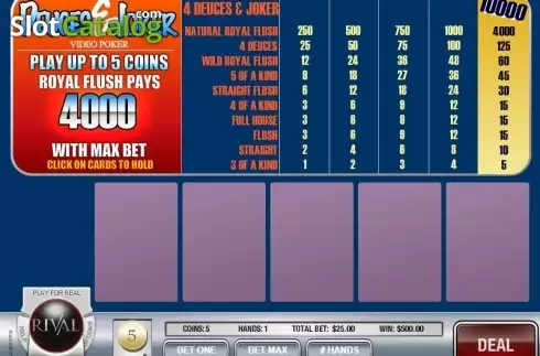 Οθόνη2. Deuces and Joker MH (Rival) Κουλοχέρης