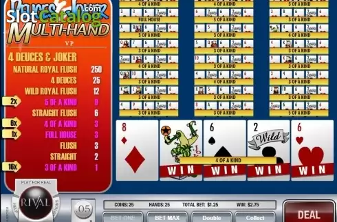 Οθόνη4. Deuces and Joker MH (Rival) Κουλοχέρης