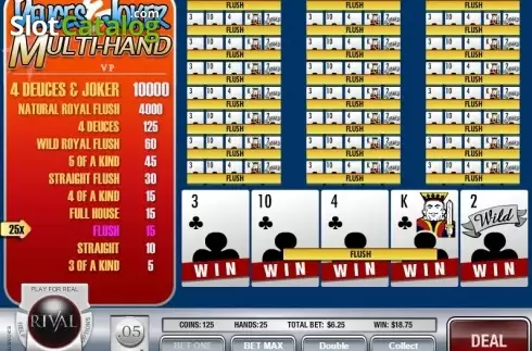 Οθόνη7. Deuces and Joker MH (Rival) Κουλοχέρης