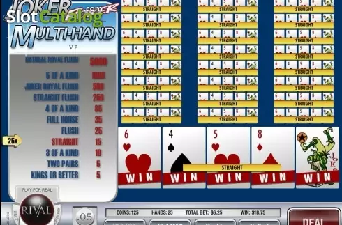 Οθόνη6. Joker Poker (Rival) Κουλοχέρης 