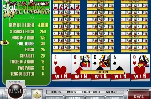 Οθόνη5. Tens or Better (Rival Gaming) Κουλοχέρης