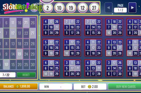 Οθόνη2. Bingo 30 Ball Κουλοχέρης 