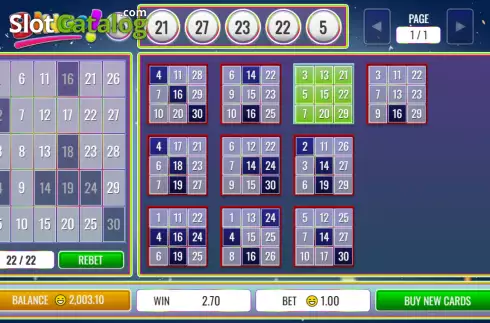 Οθόνη4. Bingo 30 Ball Κουλοχέρης 