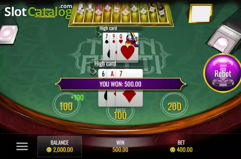 Οθόνη3. Teen Patti (Rival Gaming) Κουλοχέρης 