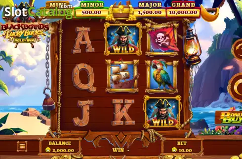 Οθόνη2. Blackbeard's Lucky Bucks Κουλοχέρης 