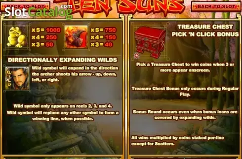 Πίνακας πληρωμών 2. Ten Suns Κουλοχέρης