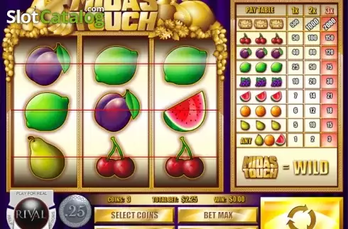 Οθόνη 1. Midas Touch (Rival Gaming) Κουλοχέρης 