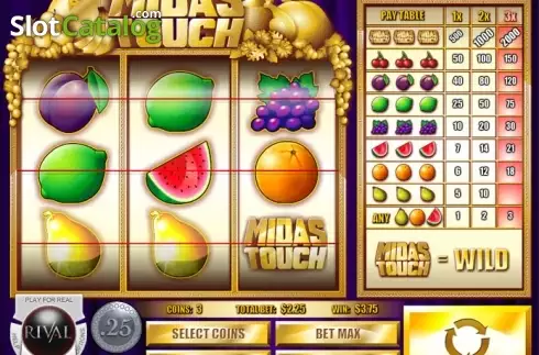 Οθόνη 2. Midas Touch (Rival Gaming) Κουλοχέρης 