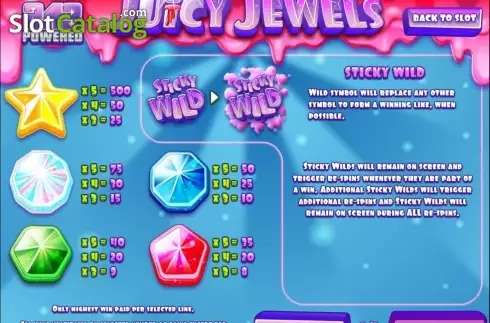 Οθόνη3. Juicy Jewels (Rival Gaming) Κουλοχέρης