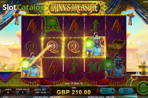 Οθόνη4. Djinns Treasure Κουλοχέρης