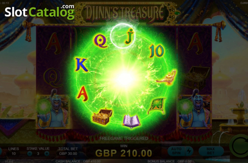 Οθόνη5. Djinns Treasure Κουλοχέρης