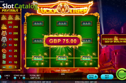 Οθόνη4. Lucky Tiger (Rocksalt Interactive) Κουλοχέρης 