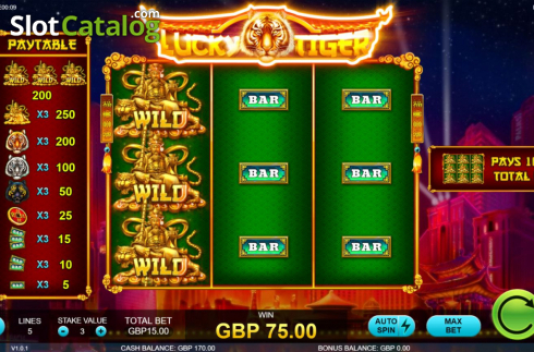 Οθόνη5. Lucky Tiger (Rocksalt Interactive) Κουλοχέρης 