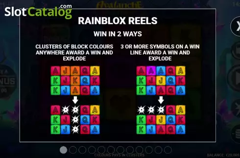 Οθόνη5. Avalanche Rainblox Κουλοχέρης